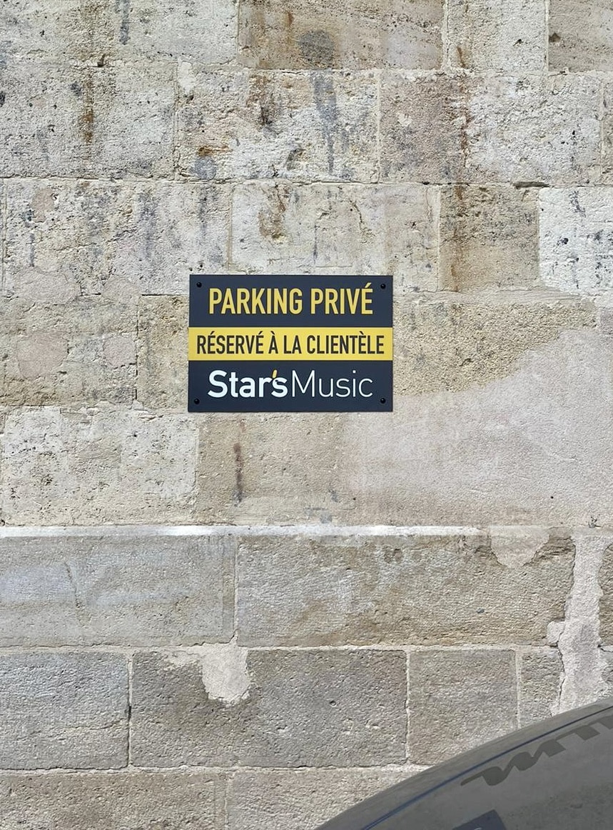 plaque de parking