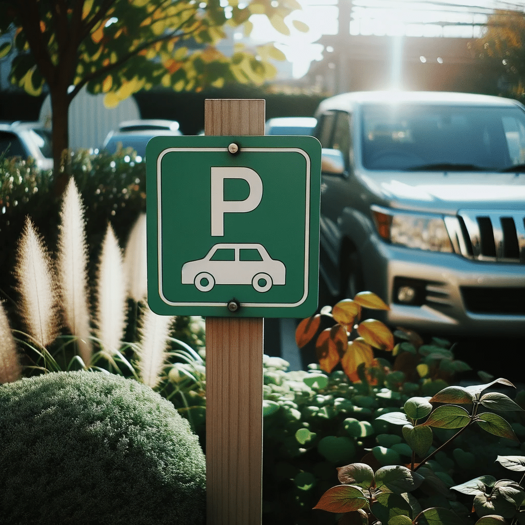 Panneau Parking personnalisable avec Nom + Logo Société